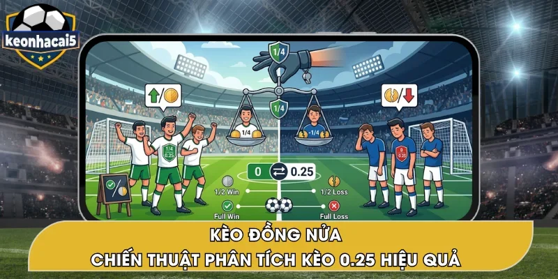 Kèo Đồng Nửa – Chiến Thuật Cược 0.25 Đầy Thách Thức